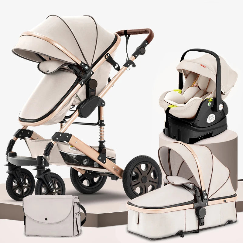 3-in-1 Infant Car Seat & Stroller Travel System with Isofix Base for Newborns & Toddlers