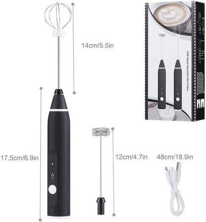 3-Piece Handheld Multi-Head Milk Frother
