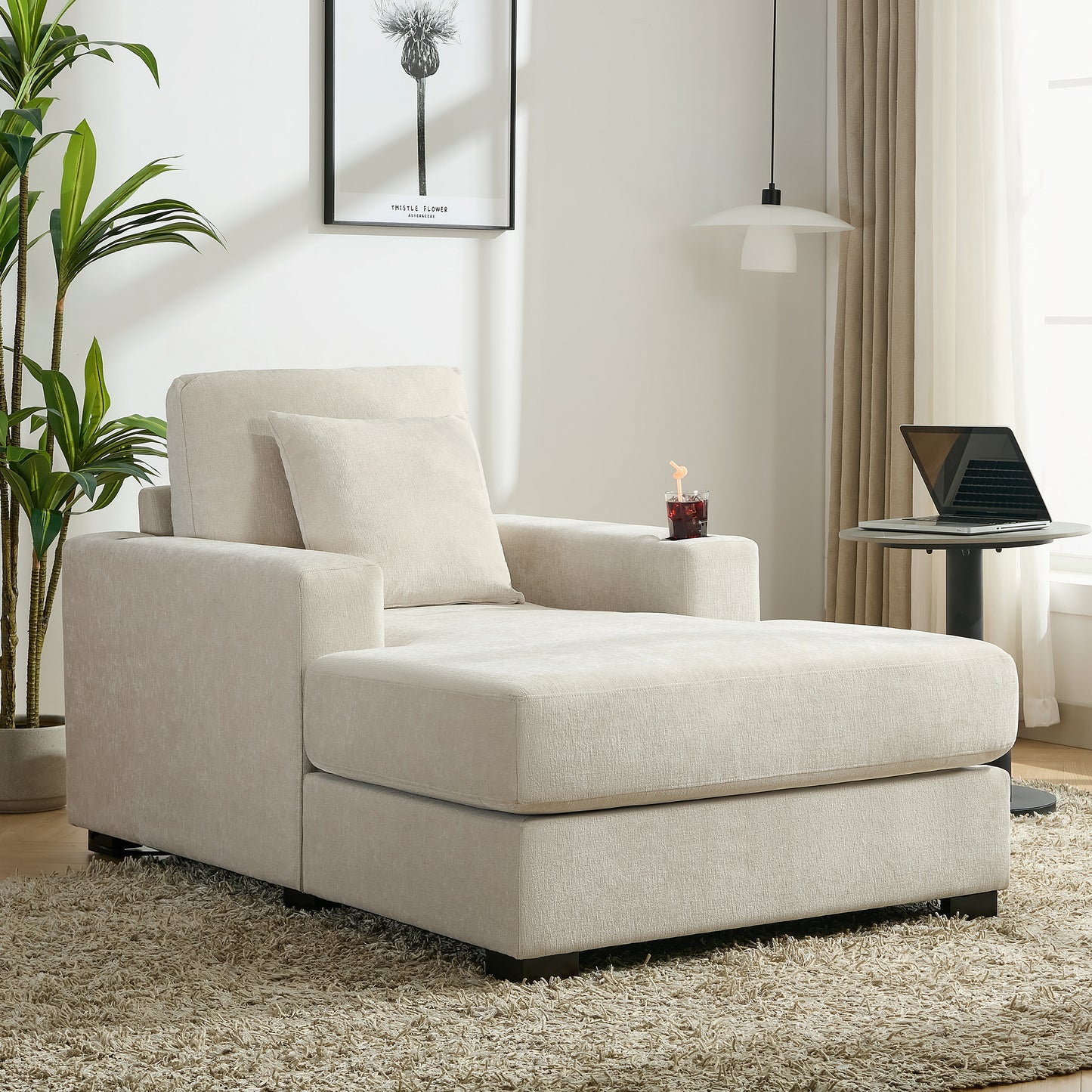 The Executive Lounge Oversized Smart Chaise Chair