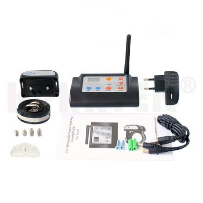 2 in 1   Wireless Electronic Dog Fence System and Dog Training Collar   Beep Shock Vibration Training  for 1/2/3 dogs 6 Sets/lot