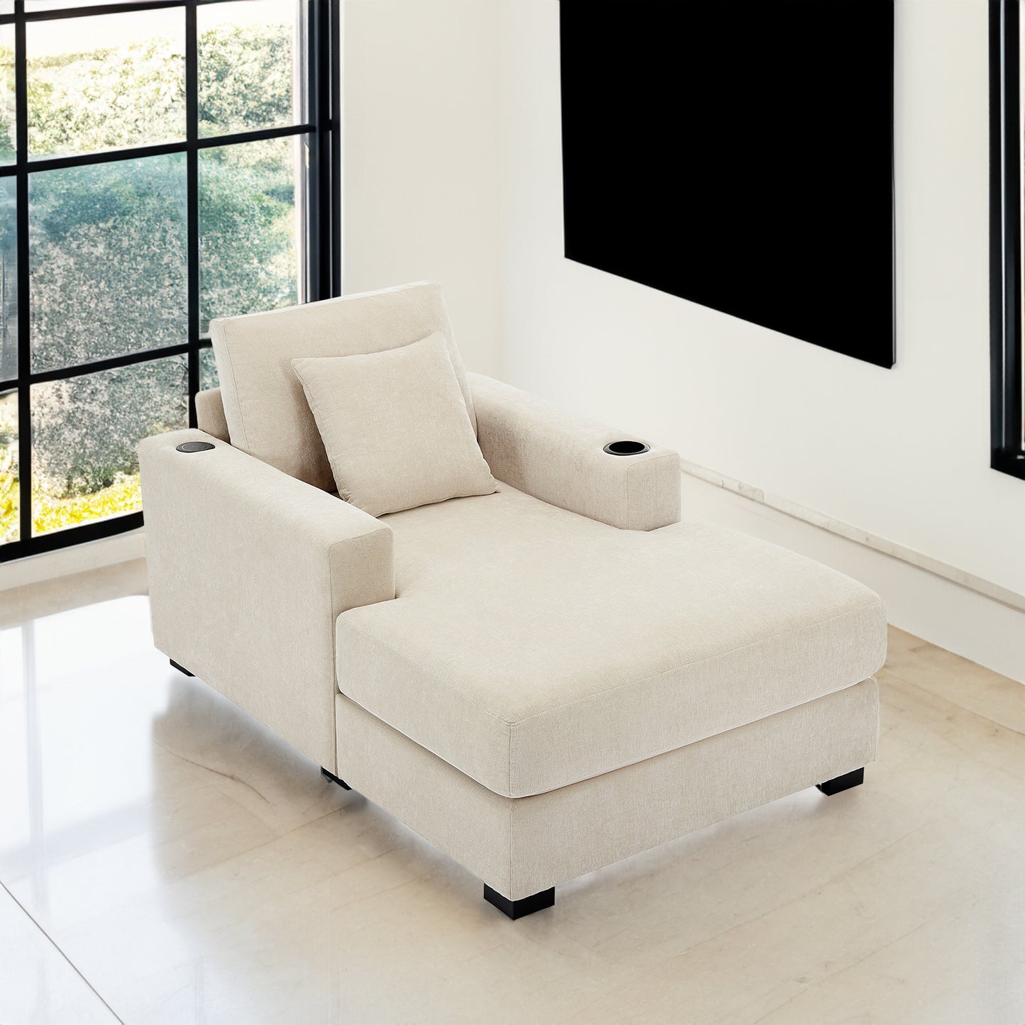 The Executive Lounge Oversized Smart Chaise Chair