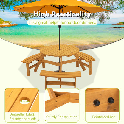 CedarVale Round Picnic Gathering Table