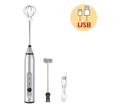 3-Piece Handheld Multi-Head Milk Frother