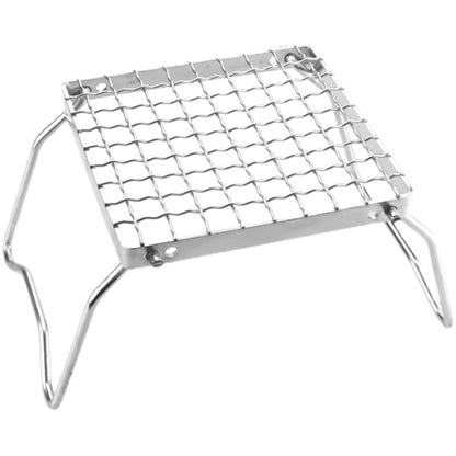 Outdoor Camping Mini Grill Portable Integrated BBQ Grill Stainless Steel Folding Oven Fire Table