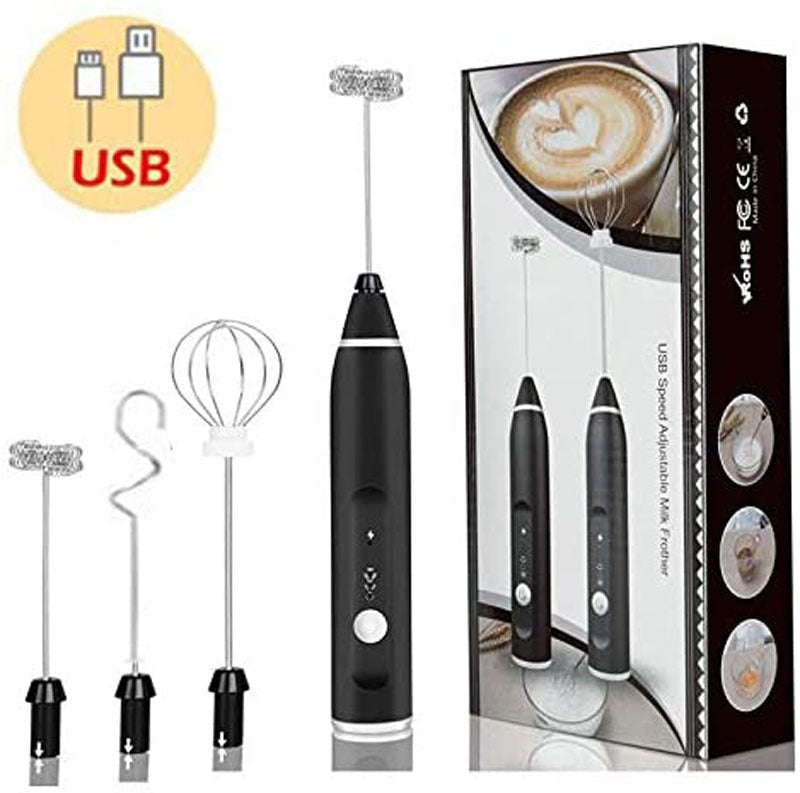 3-Piece Handheld Multi-Head Milk Frother