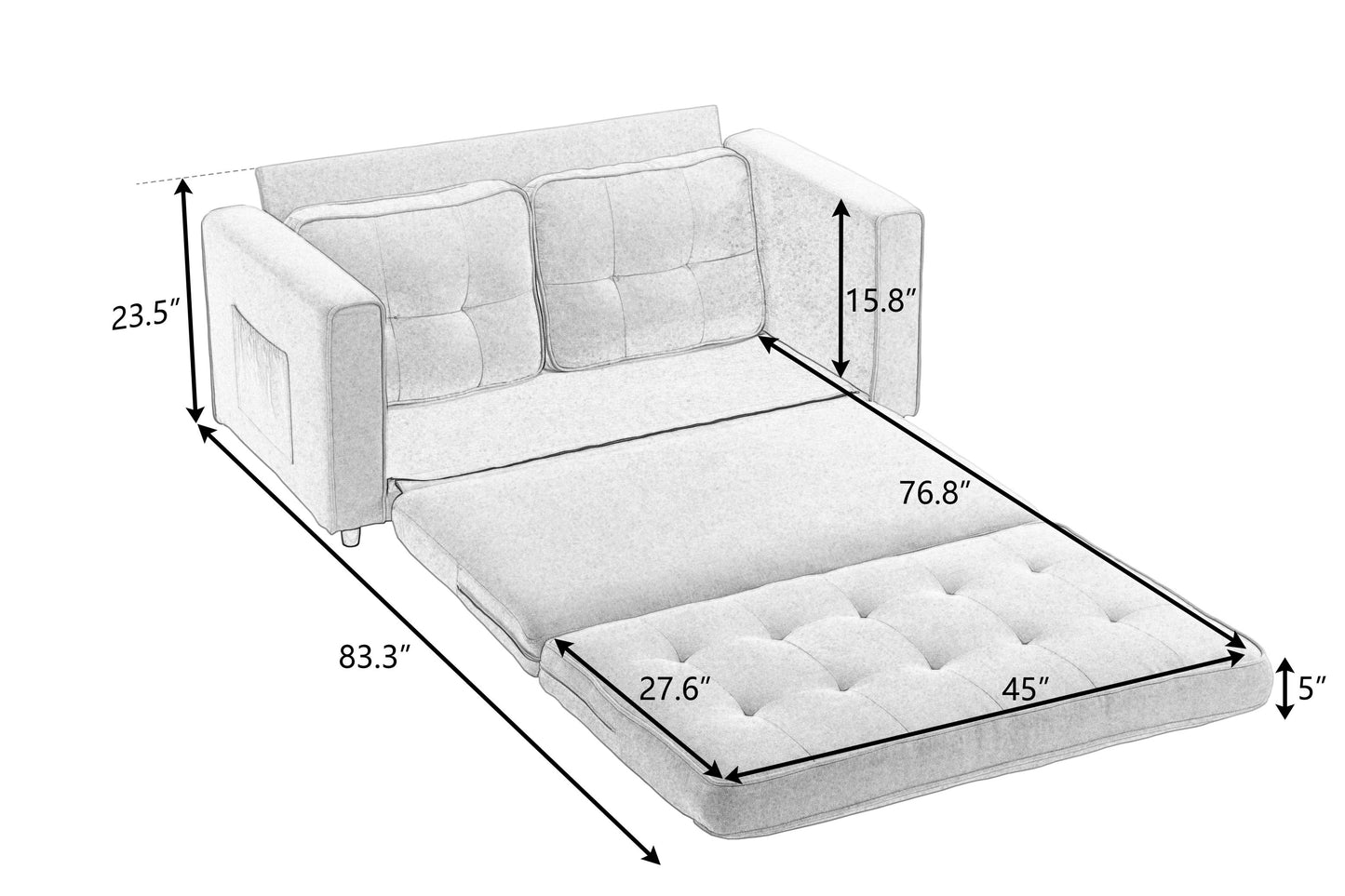 The UrbanFlex Convertible Sofa Bed