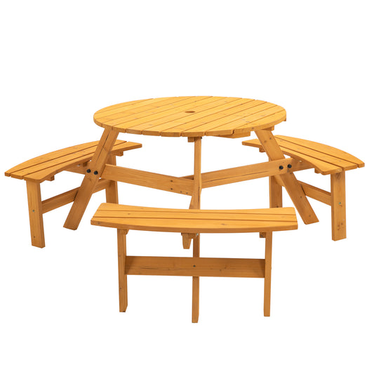 CedarVale Round Picnic Gathering Table