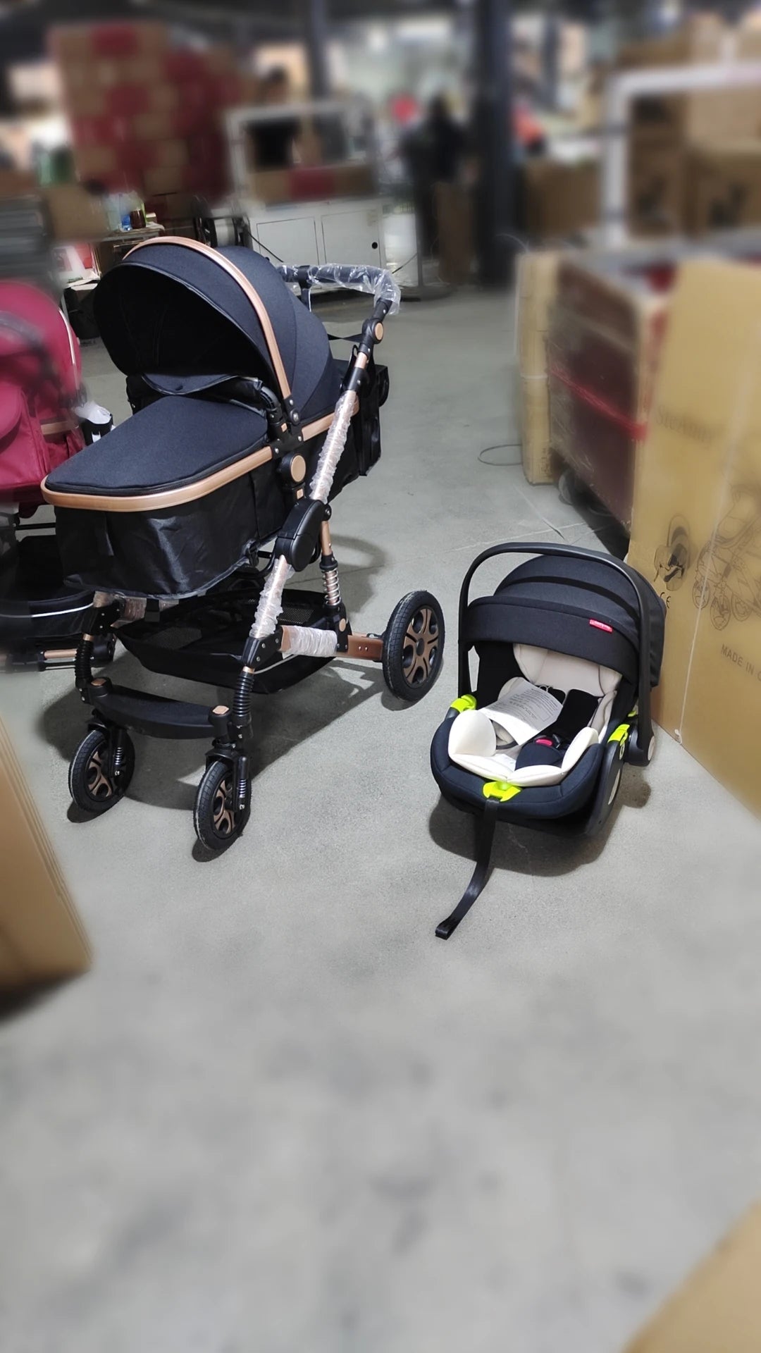 3-in-1 Infant Car Seat & Stroller Travel System with Isofix Base for Newborns & Toddlers