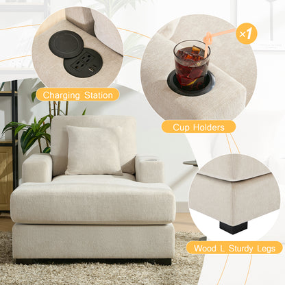 The Executive Lounge Oversized Smart Chaise Chair