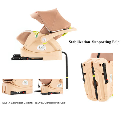 3-in-1 Infant Car Seat & Stroller Travel System with Isofix Base for Newborns & Toddlers