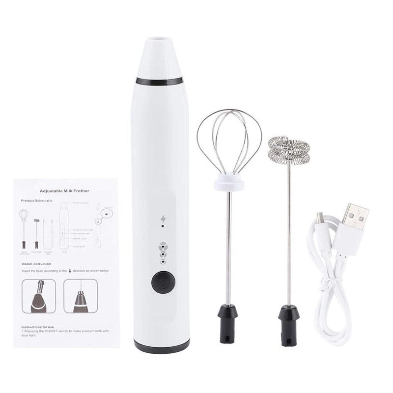 3-Piece Handheld Multi-Head Milk Frother