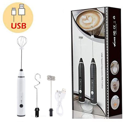 3-Piece Handheld Multi-Head Milk Frother