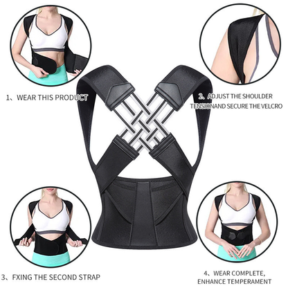 Adjustable Posture Support Brace for Men & Women
