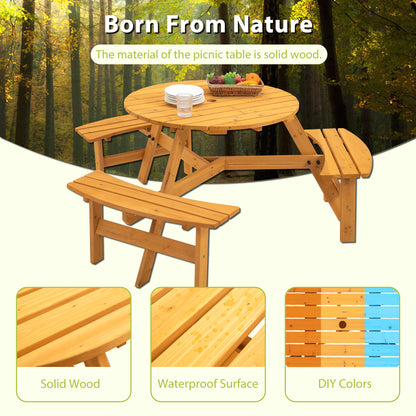 CedarVale Round Picnic Gathering Table