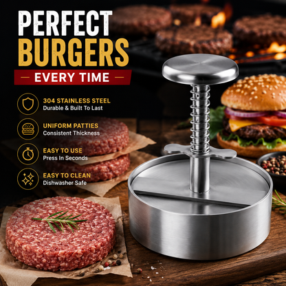 GrillMaster Stainless Steel Burger Press