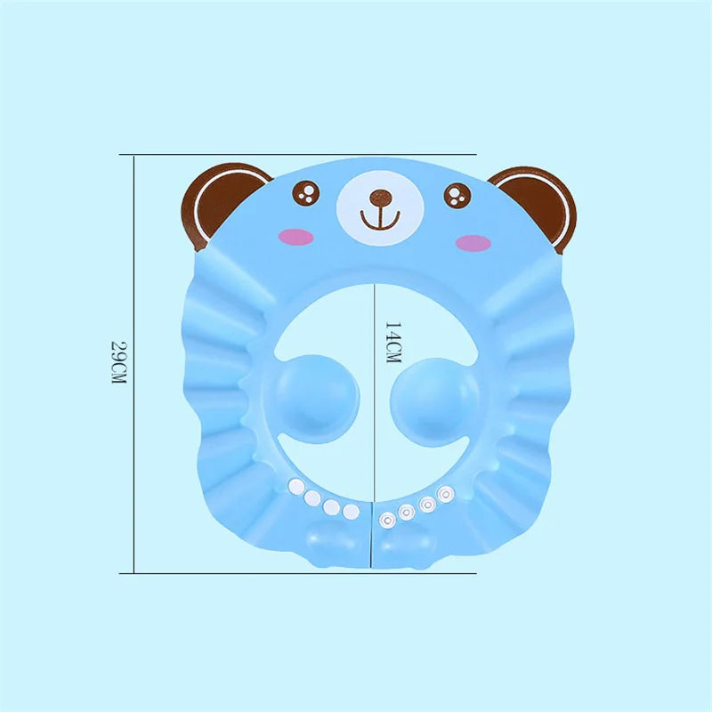 Baby Shower Cap for Kids – Adjustable Waterproof Shampoo Hat with Ear & Eye Protection