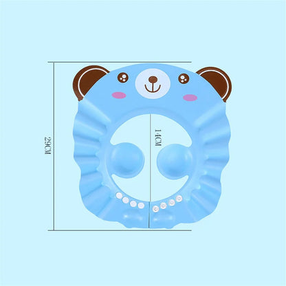 Baby Shower Cap for Kids – Adjustable Waterproof Shampoo Hat with Ear & Eye Protection