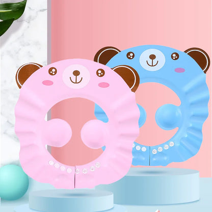 Baby Shower Cap for Kids – Adjustable Waterproof Shampoo Hat with Ear & Eye Protection