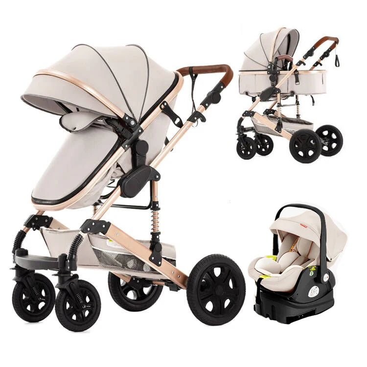 3-in-1 Infant Car Seat & Stroller Travel System with Isofix Base for Newborns & Toddlers