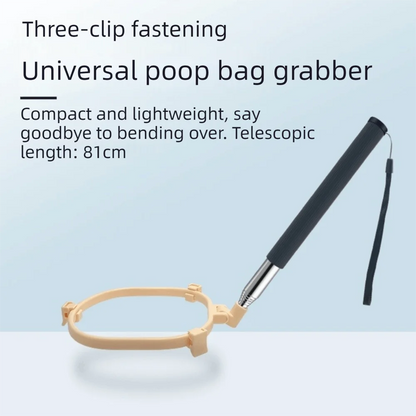 Foldable Pet Poop Scooper – Extendable Non-Contact Dog Waste Picker