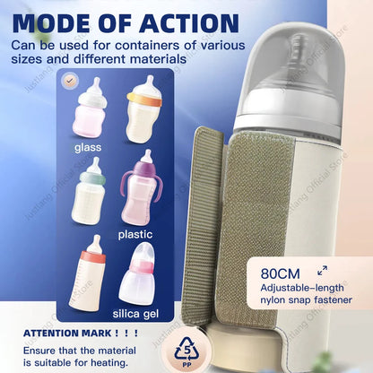 Portable Baby Bottle Warmer – Rechargeable Milk Heater with 5 Heat Levels