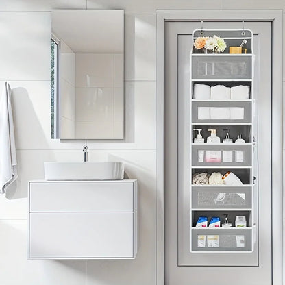 5-Shelf Hanging Storage Organizer – Behind Door Multi-Pocket Space Saver