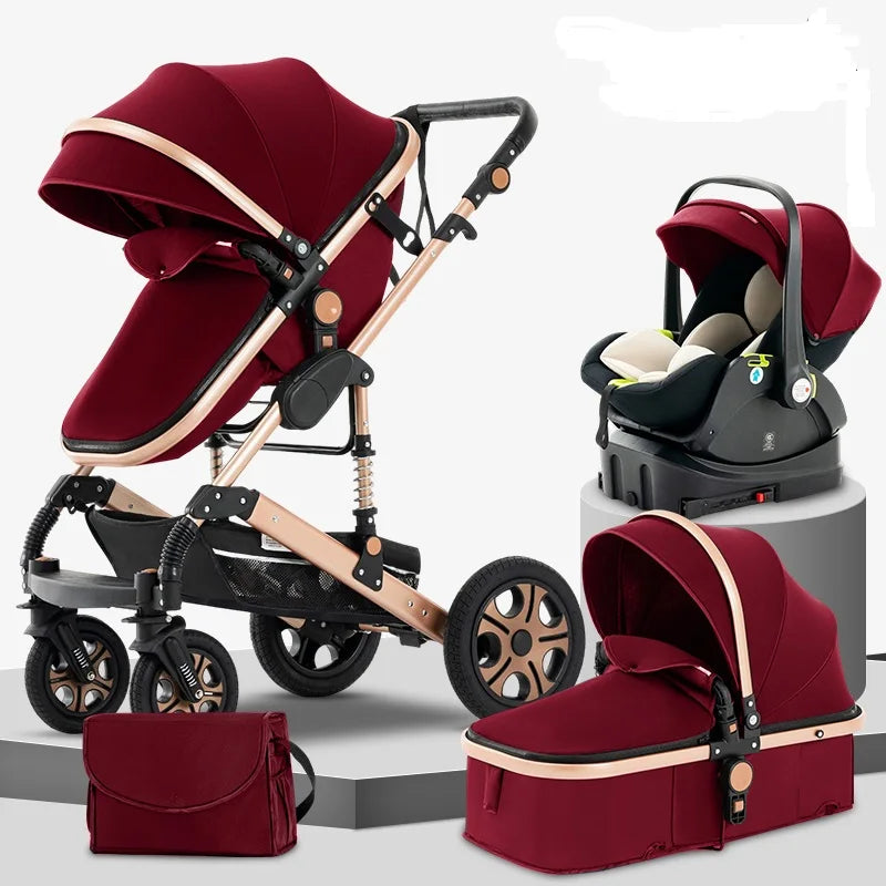3-in-1 Infant Car Seat & Stroller Travel System with Isofix Base for Newborns & Toddlers