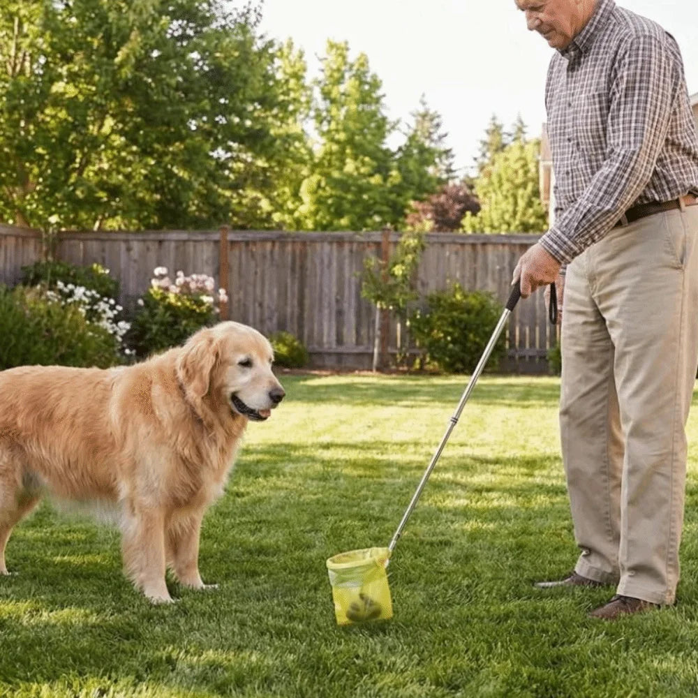 Foldable Pet Poop Scooper – Extendable Non-Contact Dog Waste Picker