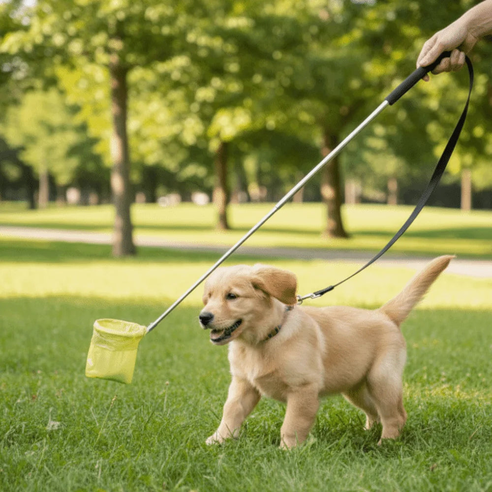 Foldable Pet Poop Scooper – Extendable Non-Contact Dog Waste Picker