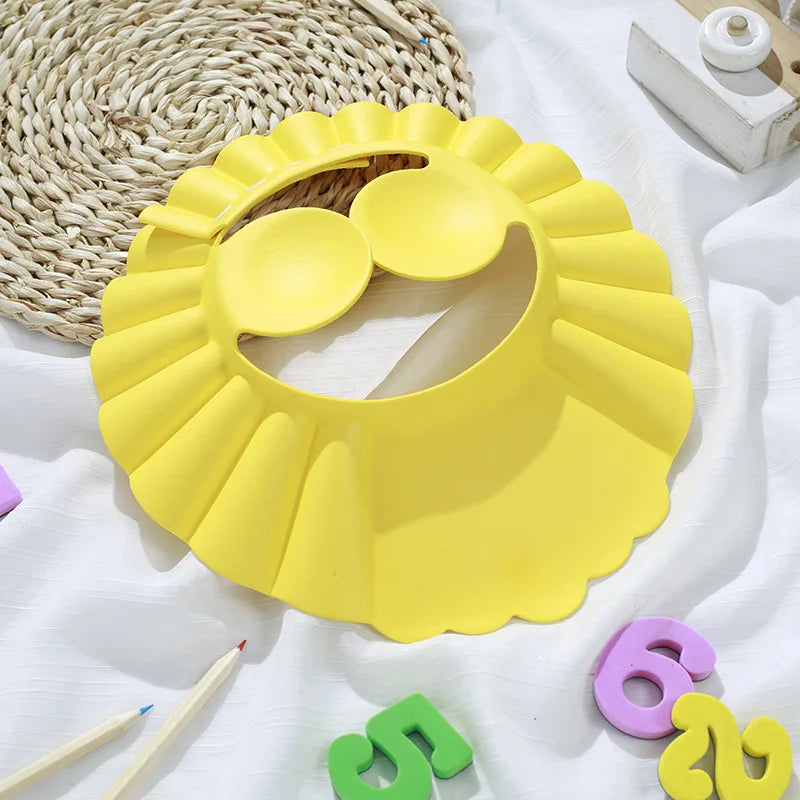Baby Shower Cap for Kids – Adjustable Waterproof Shampoo Hat with Ear & Eye Protection