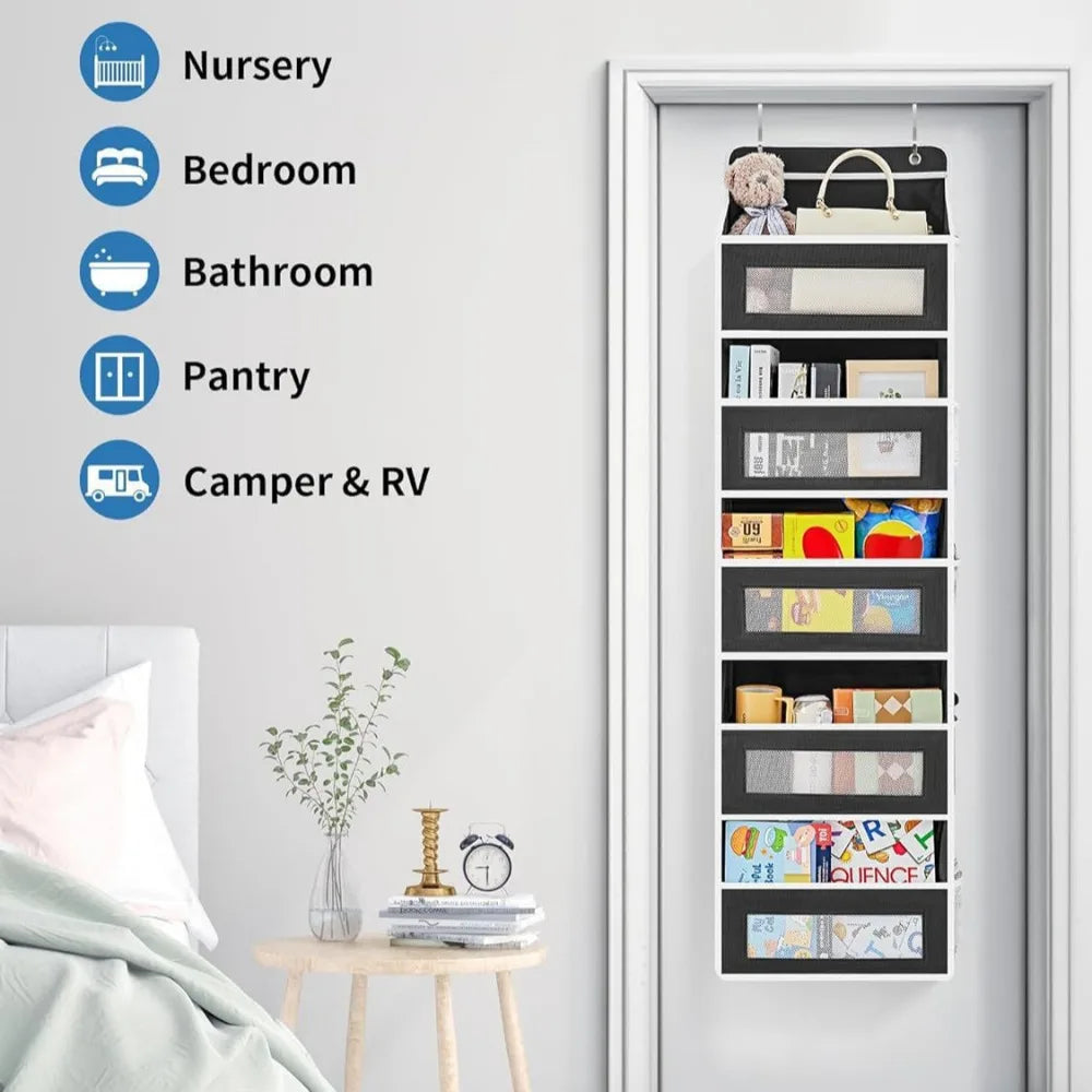 5-Shelf Hanging Storage Organizer – Behind Door Multi-Pocket Space Saver