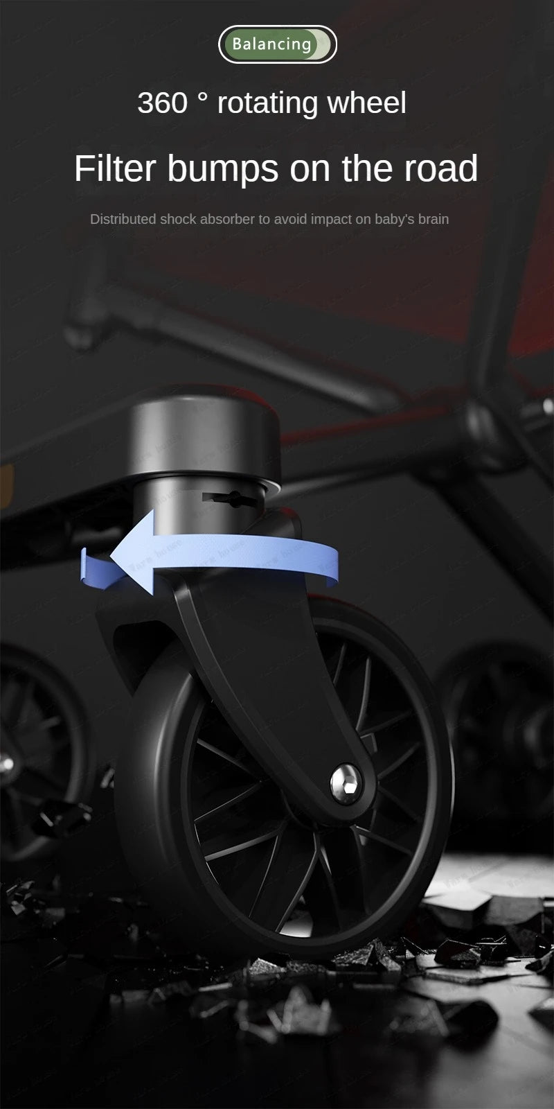 Baby Stroller for Big Kids Ultra Lightweight Foldable Stroller Travel Children's Umbrella Stroller Removable and Washable