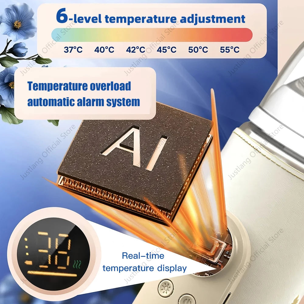 Portable Baby Bottle Warmer – Rechargeable Milk Heater with 5 Heat Levels