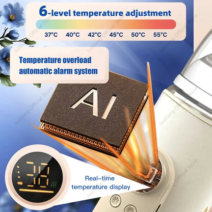 Portable Baby Bottle Warmer – Rechargeable Milk Heater with 5 Heat Levels