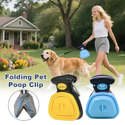Foldable Portable Pet Poop Scooper – Hygienic One-Hand Waste Picker for Dogs