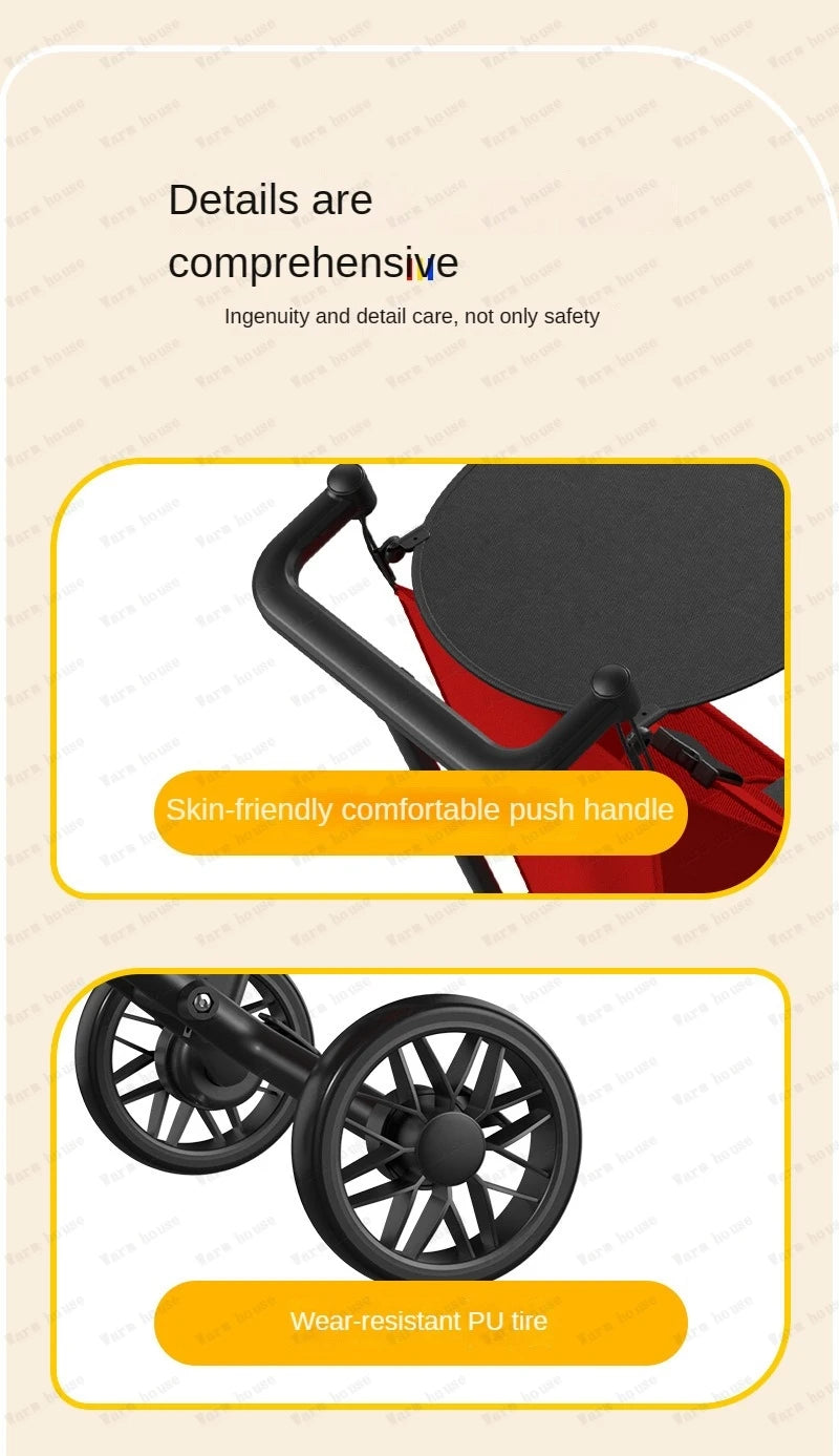 Baby Stroller for Big Kids Ultra Lightweight Foldable Stroller Travel Children's Umbrella Stroller Removable and Washable