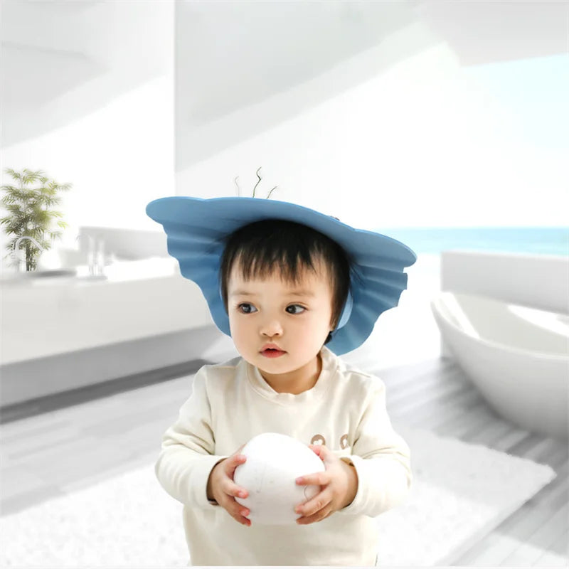Baby Shower Cap for Kids – Adjustable Waterproof Shampoo Hat with Ear & Eye Protection