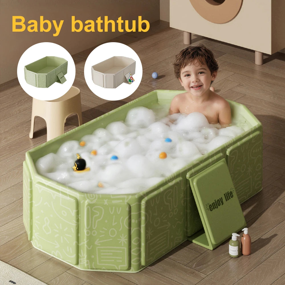 1 foldable bathtub for family use, a convenient summer garden pool for storage, and a baby bathtub suitable for family travel